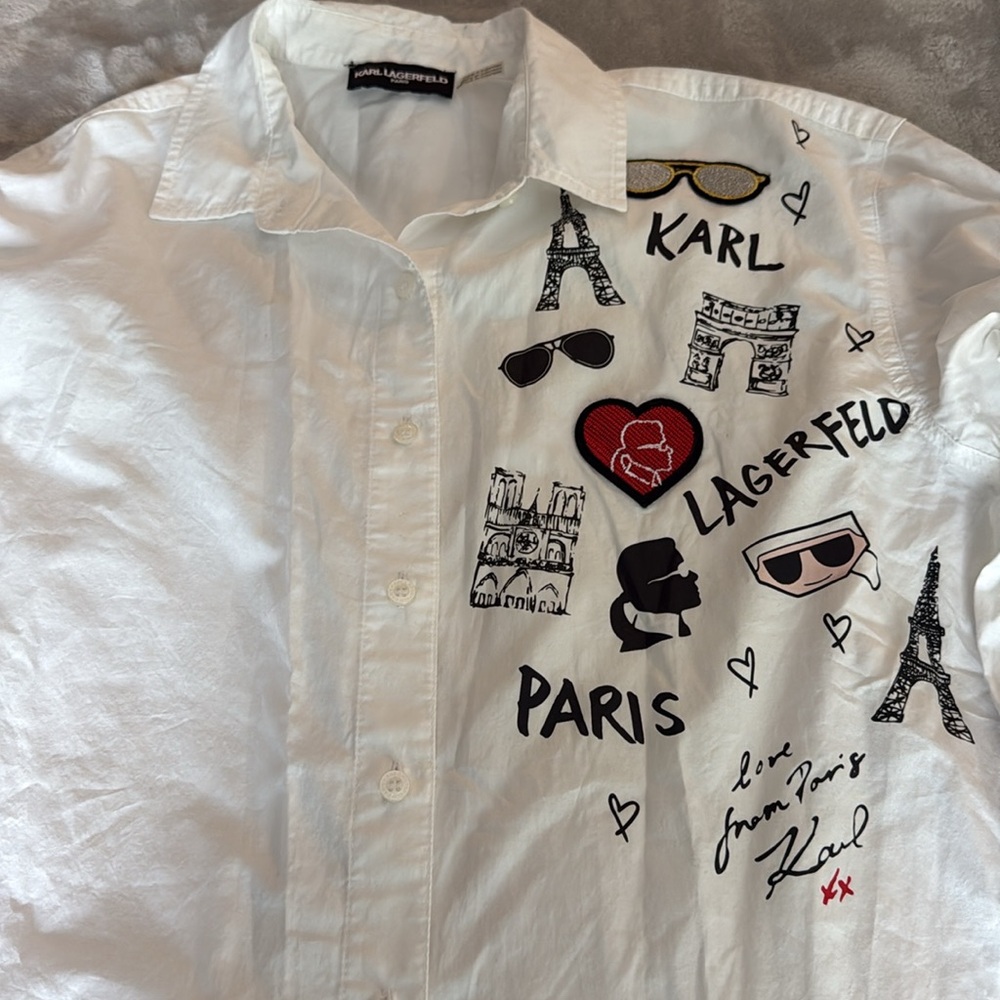 Karl Lagerfeld Signature Button Down - Picture 3 of 7